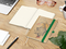 Notizbuch Match-Book Naturpapier-Hardcover individuell bedruckt, DIN A5, Papierfarbe/Lineatur Cremefarben/Punktraster, Einband-Papierfarbe Braun