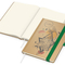 Notizbuch Match-Book Naturpapier-Hardcover individuell bedruckt, DIN A5, Papierfarbe/Lineatur Cremefarben/Punktraster, Einband-Papierfarbe Braun