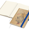 Notizbuch Match-Book Naturpapier-Hardcover individuell bedruckt, DIN A5, Papierfarbe/Lineatur Cremefarben/Punktraster, Einband-Papierfarbe Braun