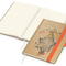Notizbuch Match-Book Naturpapier-Hardcover individuell bedruckt, DIN A5, Papierfarbe/Lineatur Cremefarben/Punktraster, Einband-Papierfarbe Braun