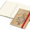 Notizbuch Match-Book Naturpapier-Hardcover individuell bedruckt, DIN A5, Papierfarbe/Lineatur Cremefarben/Punktraster, Einband-Papierfarbe Braun
