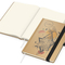Notizbuch Match-Book Naturpapier-Hardcover individuell bedruckt, DIN A5, Papierfarbe/Lineatur Cremefarben/Punktraster, Einband-Papierfarbe Braun