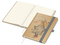 Notizbuch Match-Book Naturpapier-Hardcover individuell bedruckt, DIN A5, Papierfarbe/Lineatur Cremefarben/Punktraster, Einband-Papierfarbe Braun