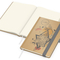 Notizbuch Match-Book Naturpapier-Hardcover individuell bedruckt, DIN A5, Papierfarbe/Lineatur Cremefarben/Punktraster, Einband-Papierfarbe Braun
