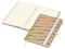 Notizbuch Match-Book Naturpapier-Hardcover individuell bedruckt, DIN A5, Papierfarbe/Lineatur Cremefarben/Punktraster, Einband-Papierfarbe Braun