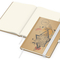Notizbuch Match-Book Naturpapier-Hardcover individuell bedruckt, DIN A5, Papierfarbe/Lineatur Cremefarben/Punktraster, Einband-Papierfarbe Braun