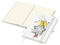 Notizbuch Match-Book Naturpapier-Hardcover individuell bedruckt, DIN A5, Papierfarbe/Lineatur Cremefarben/Punktraster, Einband-Papierfarbe Weiß