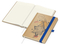 Notizbuch Match-Book Naturpapier-Hardcover individuell bedruckt, DIN A5, Papierfarbe/Lineatur Cremefarben/Winkelkaro, Einband-Papierfarbe Braun