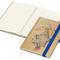 Notizbuch Match-Book Naturpapier-Hardcover individuell bedruckt, DIN A5, Papierfarbe/Lineatur Cremefarben/Winkelkaro, Einband-Papierfarbe Braun
