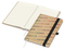 Notizbuch Match-Book Naturpapier-Hardcover individuell bedruckt, DIN A5, Papierfarbe/Lineatur Cremefarben/Winkelkaro, Einband-Papierfarbe Braun