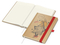 Notizbuch Match-Book Naturpapier-Hardcover individuell bedruckt, DIN A5, Papierfarbe/Lineatur Cremefarben/Winkelkaro, Einband-Papierfarbe Braun