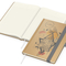 Notizbuch Match-Book Naturpapier-Hardcover individuell bedruckt, DIN A5, Papierfarbe/Lineatur Cremefarben/Winkelkaro, Einband-Papierfarbe Braun