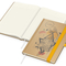 Notizbuch Match-Book Naturpapier-Hardcover individuell bedruckt, DIN A5, Papierfarbe/Lineatur Cremefarben/Winkelkaro, Einband-Papierfarbe Braun