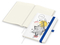 Notizbuch Match-Book Naturpapier-Hardcover individuell bedruckt, DIN A5, Papierfarbe/Lineatur Cremefarben/Winkelkaro, Einband-Papierfarbe Weiß