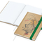 Notizbuch Match-Book Naturpapier-Hardcover individuell bedruckt, DIN A5, Papierfarbe/Lineatur Hochweiß/Punktraster, Einband-Papierfarbe Braun