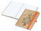 Notizbuch Match-Book Naturpapier-Hardcover individuell bedruckt, DIN A5, Papierfarbe/Lineatur Hochweiß/Punktraster, Einband-Papierfarbe Braun