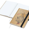 Notizbuch Match-Book Naturpapier-Hardcover individuell bedruckt, DIN A5, Papierfarbe/Lineatur Hochweiß/Punktraster, Einband-Papierfarbe Braun