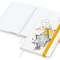 Notizbuch Match-Book Naturpapier-Hardcover individuell bedruckt, DIN A5, Papierfarbe/Lineatur Hochweiß/Punktraster, Einband-Papierfarbe Weiß