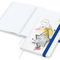 Notizbuch Match-Book Naturpapier-Hardcover individuell bedruckt, DIN A5, Papierfarbe/Lineatur Hochweiß/Punktraster, Einband-Papierfarbe Weiß