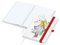 Notizbuch Match-Book Naturpapier-Hardcover individuell bedruckt, DIN A5, Papierfarbe/Lineatur Hochweiß/Punktraster, Einband-Papierfarbe Weiß