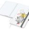 Notizbuch Match-Book Naturpapier-Hardcover individuell bedruckt, DIN A5, Papierfarbe/Lineatur Hochweiß/Punktraster, Einband-Papierfarbe Weiß