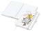Notizbuch Match-Book Naturpapier-Hardcover individuell bedruckt, DIN A5, Papierfarbe/Lineatur Hochweiß/Punktraster, Einband-Papierfarbe Weiß