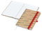 Notizbuch Match-Book Naturpapier-Hardcover individuell bedruckt, DIN A5, Papierfarbe/Lineatur Hochweiß/Winkelkaro, Einband-Papierfarbe Braun