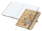 Notizbuch Match-Book Naturpapier-Hardcover individuell bedruckt, DIN A5, Papierfarbe/Lineatur Hochweiß/Winkelkaro, Einband-Papierfarbe Braun
