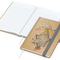 Notizbuch Match-Book Naturpapier-Hardcover individuell bedruckt, DIN A5, Papierfarbe/Lineatur Hochweiß/Winkelkaro, Einband-Papierfarbe Braun