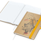 Notizbuch Match-Book Naturpapier-Hardcover individuell bedruckt, DIN A5, Papierfarbe/Lineatur Hochweiß/Winkelkaro, Einband-Papierfarbe Braun