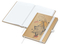 Notizbuch Match-Book Naturpapier-Hardcover individuell bedruckt, DIN A5, Papierfarbe/Lineatur Hochweiß/Winkelkaro, Einband-Papierfarbe Braun