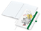 Notizbuch Match-Book Naturpapier-Hardcover individuell bedruckt, DIN A5, Papierfarbe/Lineatur Hochweiß/Winkelkaro, Einband-Papierfarbe Weiß