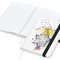 Notizbuch Match-Book Naturpapier-Hardcover individuell bedruckt, DIN A5, Papierfarbe/Lineatur Hochweiß/Winkelkaro, Einband-Papierfarbe Weiß