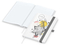 Notizbuch Match-Book Naturpapier-Hardcover individuell bedruckt, DIN A5, Papierfarbe/Lineatur Hochweiß/Winkelkaro, Einband-Papierfarbe Weiß