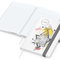 Notizbuch Match-Book Naturpapier-Hardcover individuell bedruckt, DIN A5, Papierfarbe/Lineatur Hochweiß/Winkelkaro, Einband-Papierfarbe Weiß