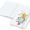 Notizbuch Match-Book Naturpapier-Hardcover individuell bedruckt, DIN A5, Papierfarbe/Lineatur Hochweiß/Winkelkaro, Einband-Papierfarbe Weiß