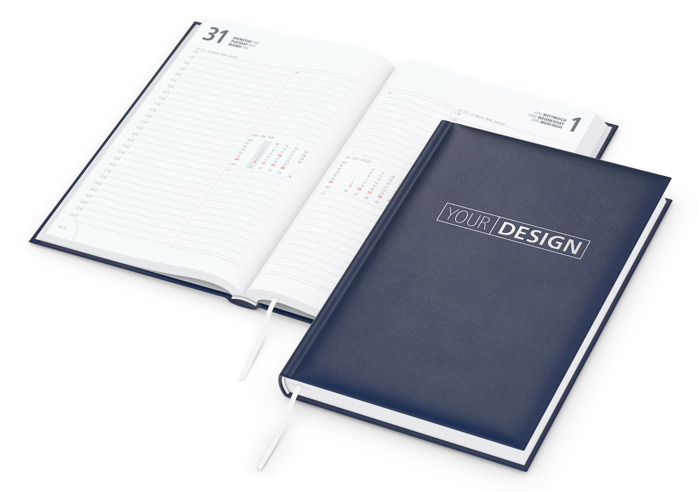 Tageskalender Image Mo.–Fr. je 1 Seite 352 Seiten Kunstleder-Hardcover, Silberprägung inkl.