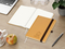 Notizbuch Organic-Book RECYCLING Apfelleder-Hardcover farbig A5, Lineatur Punktraster, Material-Infoblatt nein, Blindprägung inkl.