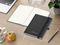 Notizbuch Organic-Book RECYCLING Apfelleder-Hardcover farbig A5, Lineatur Punktraster, Material-Infoblatt nein, Blindprägung inkl.