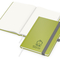 Notizbuch Organic-Book RECYCLING Apfelleder-Hardcover farbig A5, Lineatur Punktraster, Material-Infoblatt nein, Blindprägung inkl.