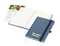 Notizbuch Organic-Book RECYCLING Apfelleder-Hardcover farbig A5, Lineatur Punktraster, Material-Infoblatt ja, Siebdruck-Digital inkl.