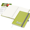 Notizbuch Organic-Book RECYCLING Apfelleder-Hardcover farbig A5, Lineatur Punktraster, Material-Infoblatt ja, Siebdruck-Digital inkl.