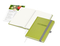 Notizbuch Organic-Book RECYCLING Apfelleder-Hardcover farbig A5, Lineatur Punktraster, Material-Infoblatt ja, Blindprägung inkl.