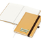 Notizbuch Organic-Book RECYCLING Apfelleder-Hardcover farbig A5, Lineatur Winkelkaro, Material-Infoblatt nein, Siebdruck-Digital inkl.