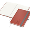 Notizbuch Organic-Book RECYCLING Apfelleder-Hardcover farbig A5, Lineatur Winkelkaro, Material-Infoblatt nein, Blindprägung inkl.