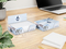 Haftnotiz-Box Pop-Up-Box Haftnotizblöcke weiß Karton-Box individuell bedruckt, 100 × 72 mm, Blattanzahl 250, Haftzettel-Gestaltung weiß