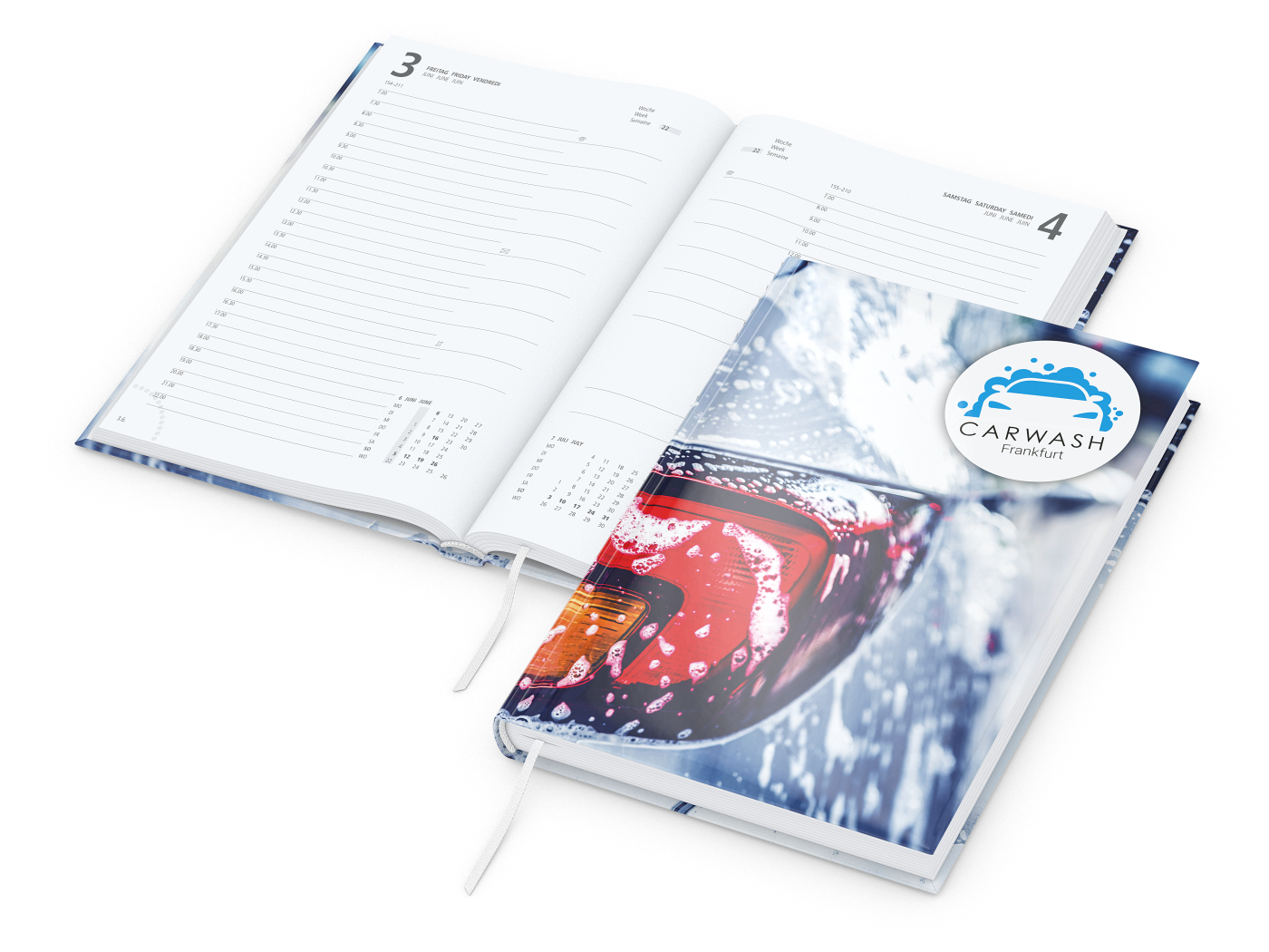 Tageskalender Advance Mo.–So. je 1 Seite Papier-Hardcover, Einband-Oberfläche glänzend