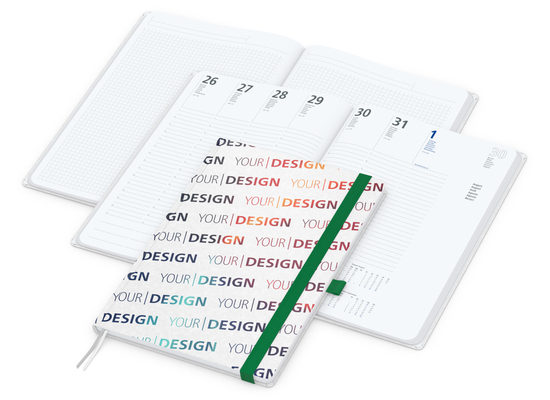 Wochenplaner Match-Hybrid White A4 Natura Bestseller