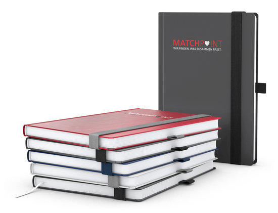 Notizbuch Vision-Book EXPRESS Kunstleder-Hardcover matt-farbig, DIN A4, Papierfarbe/Lineatur Hochweiß/Winkelkaro