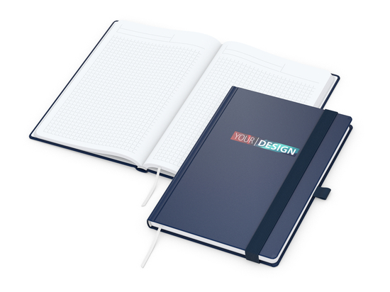Notizbuch Vision-Book EXPRESS Kunstleder-Hardcover matt-farbig, DIN A5, Papierfarbe/Lineatur Hochweiß/Winkelkaro